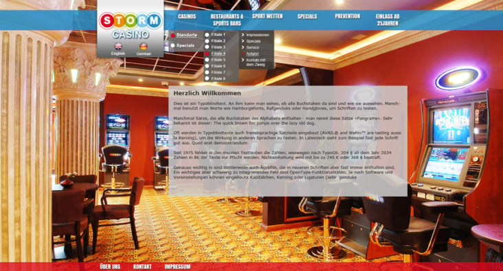 storm casino  — Konzept und Gestaltung im Auftrag von Polaris Media GmbH