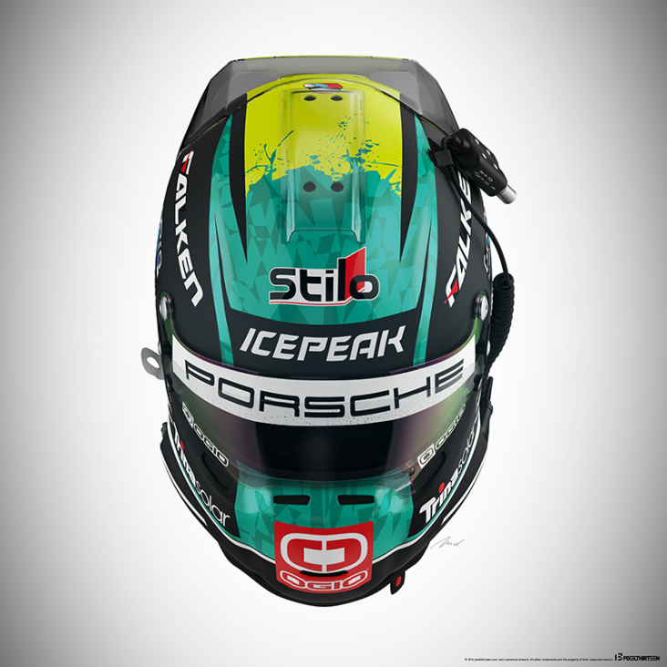 Porsche 911 RSR Livery Design – Driver Helmet