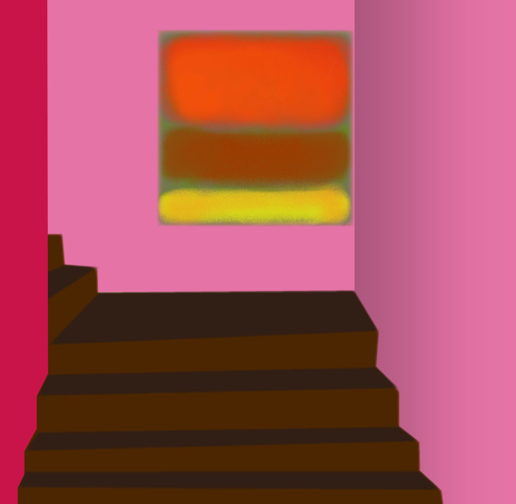 Mein Rothko an der Kellertreppe