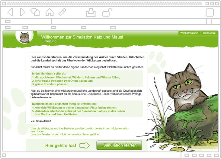 Katz und Maus – Ein interaktives Computer-Spiel zu Wildkatze und Waldverbund