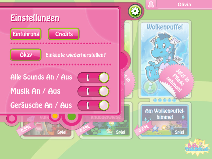 Bibi Blocksberg in der Drachenwelt – Game App