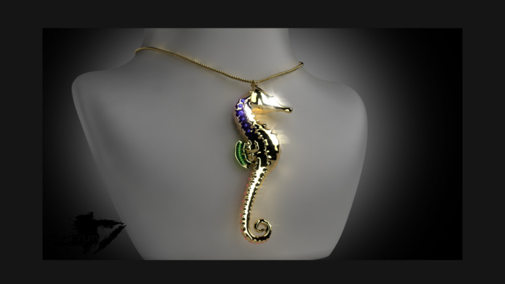 Goldenes Seepferd – 3D Modelling und Produktvisualisierung