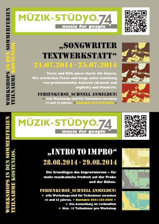 Plakat A3 _ Workshop Songtwriter_Siebdruck, kleine Auflage