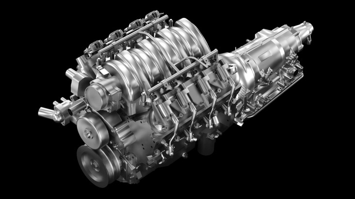 V8-Motor für das Rally Fighter-Fahrzeugdesign