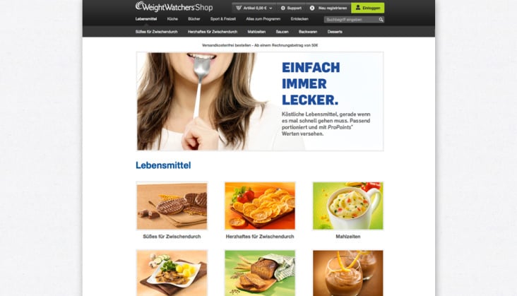 Weight Watchers Onlineshop – www.weightwatchers.de