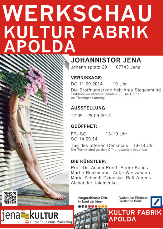 Ausstellung Kulturfabrik Apolda im Johannistor Jena 09-14