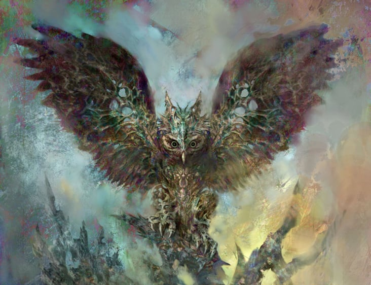 Baleful Strix, Illustration für „Magic The Gathering“