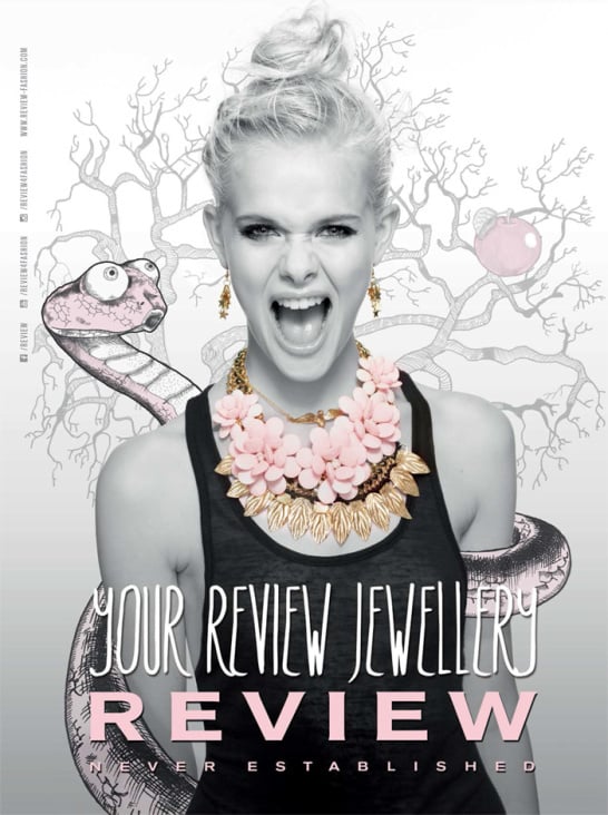 Review Jewellery / Hintergrund Illu für Anzeigenmotiv