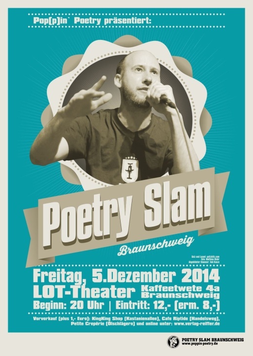 Poetry Slam Poster – Braunschweig – Dez. 2014