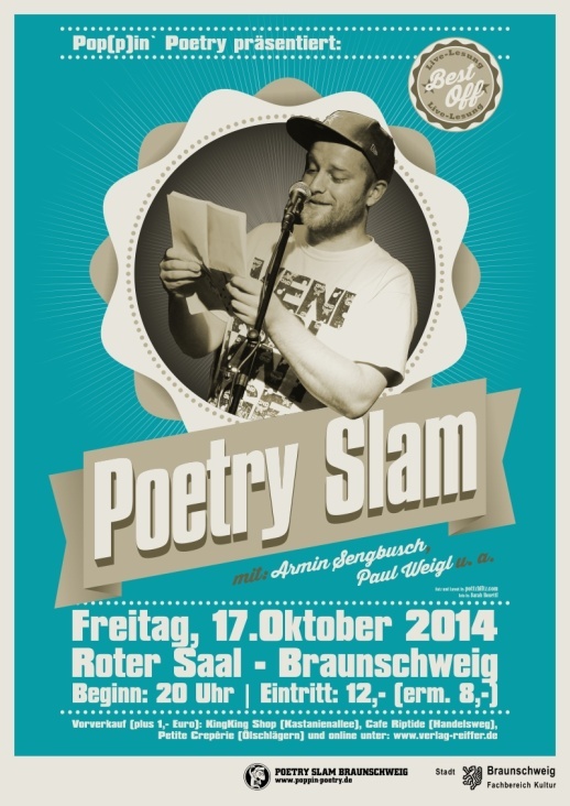 Poetry Slam Poster – Braunschweig – Okt. 2014