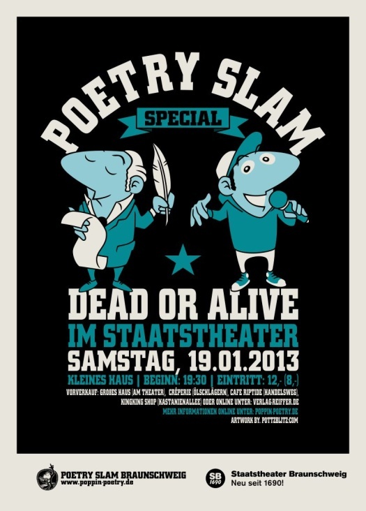 Poetry Slam Poster – Braunschweig – Feb. 2013