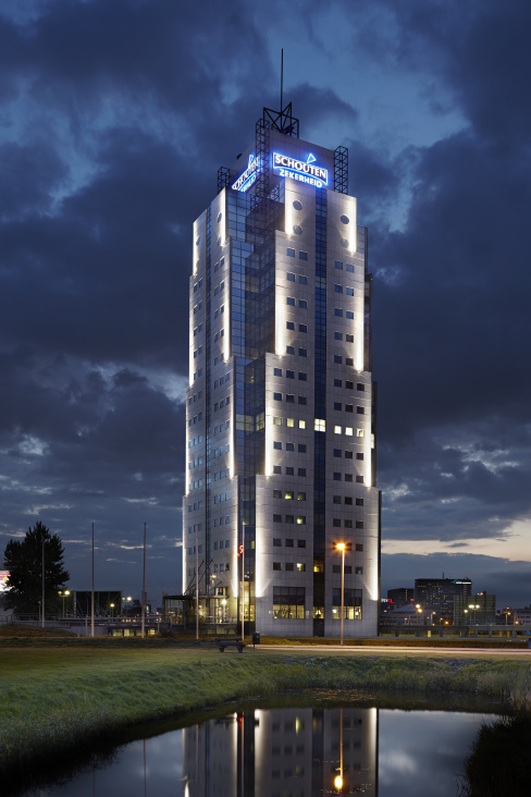 Fassadenbeleuchtung Schouten Toren (NL)