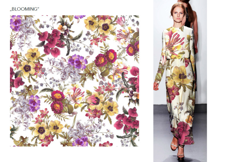 „Wallpaper“ Flower Pattern für Heimtextil und Mode