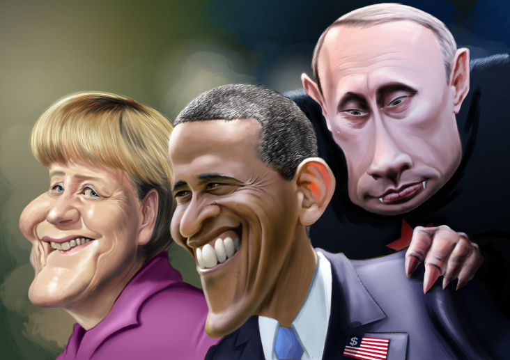 Merkel, Obama, Putin