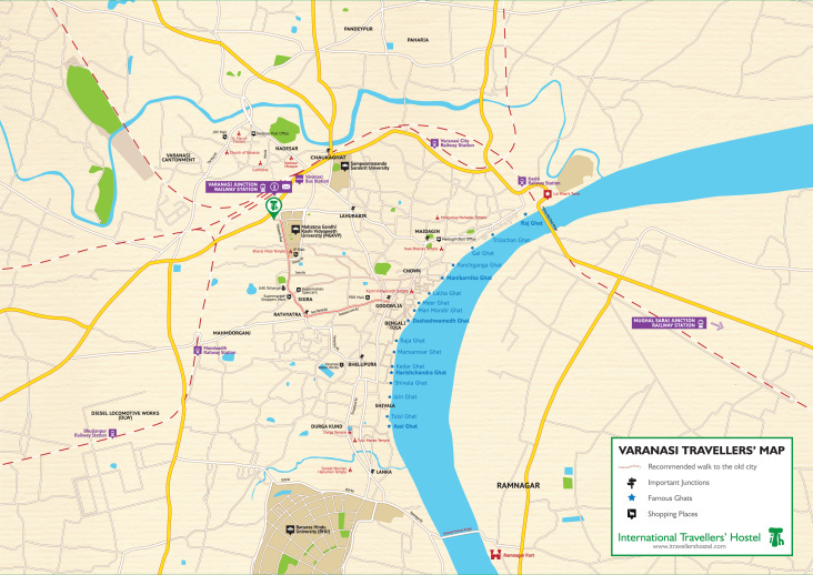 Varanasi Travellers’ Map