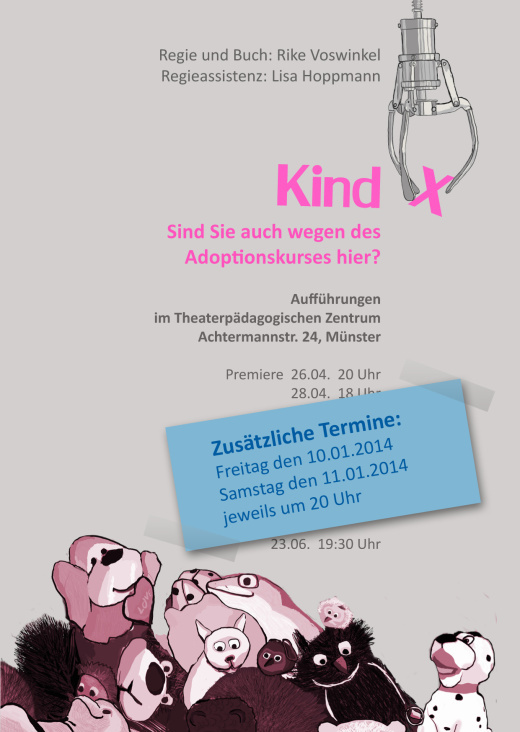 „Kind-X“ von Frederike Vosswinkel, Plakatdesign für ein Theaterstück