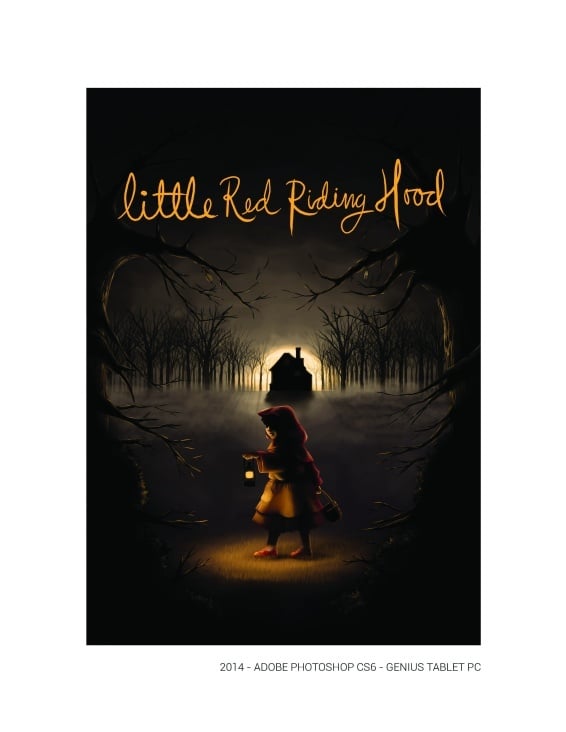 Book cover proposal for: Little red riding hood