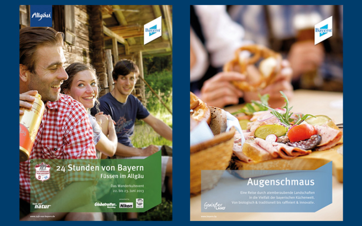 Broschüren-Titel für Bayern Tourismus
