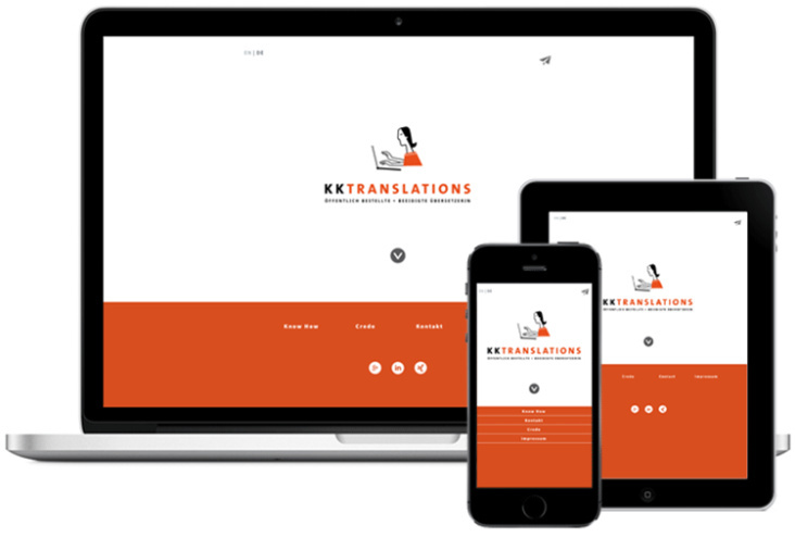 Logo und Webdesign und Entwicklung für Übersetzerin