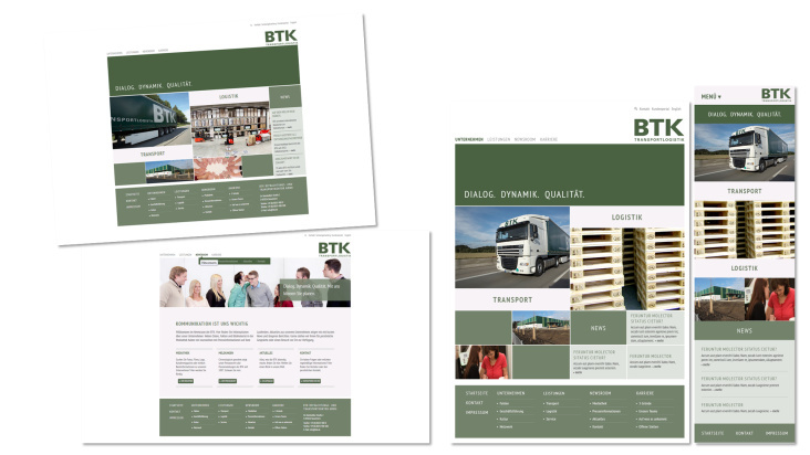 Responsive Webdesign für mittelständisches Logistikunternehmen