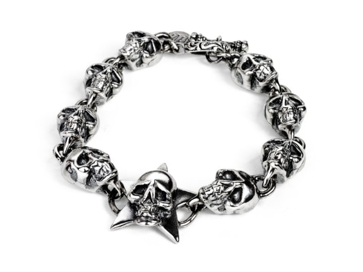 Armband «Line Of Skulls – Star» by BLACK BARON