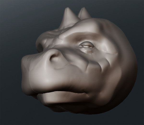 Rhino – made with a sculping software