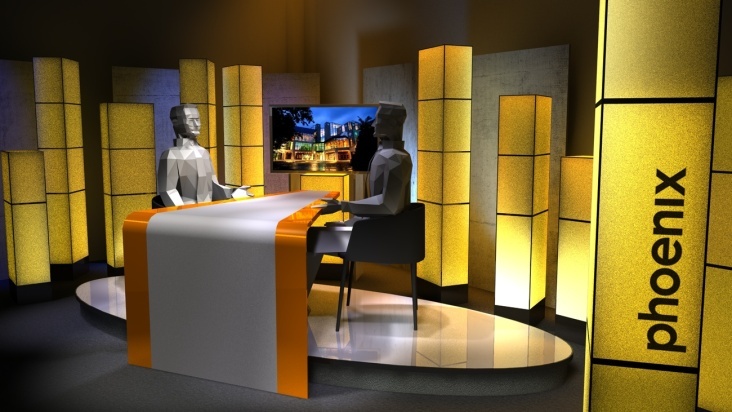 Rendering für Konzept einer Talkshow