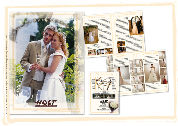 Produkt- Imagebroschüre Hochzeitsmodeanbieter