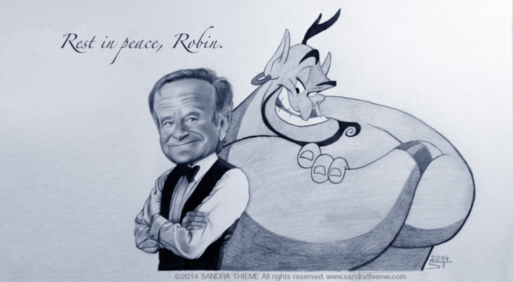 Karikatur Robin Williams