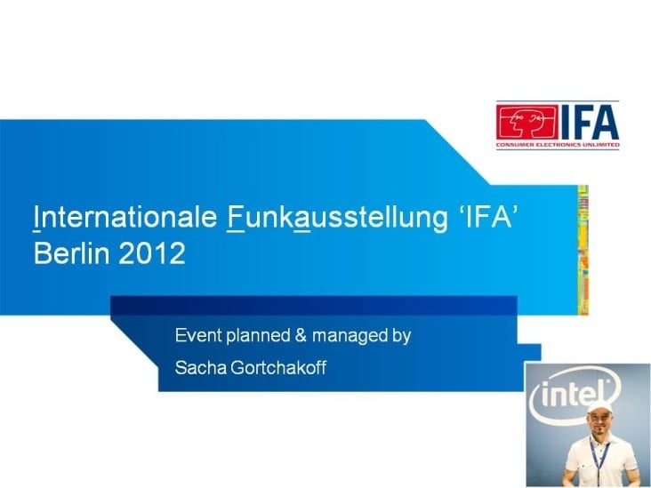 Projektmanagement Messe-Präsenz INTEL auf IFA