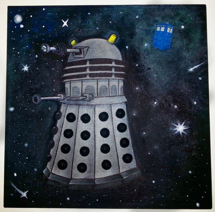 Dalek – Acryl auf Leinwand