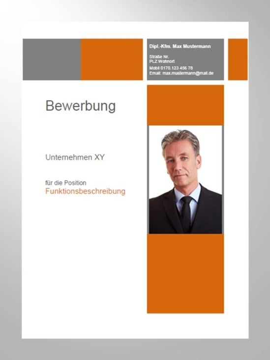 Bewerbungsvorlage jump-orange