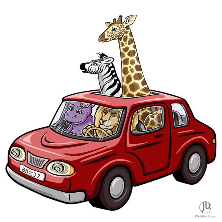 Auto mit Tieren