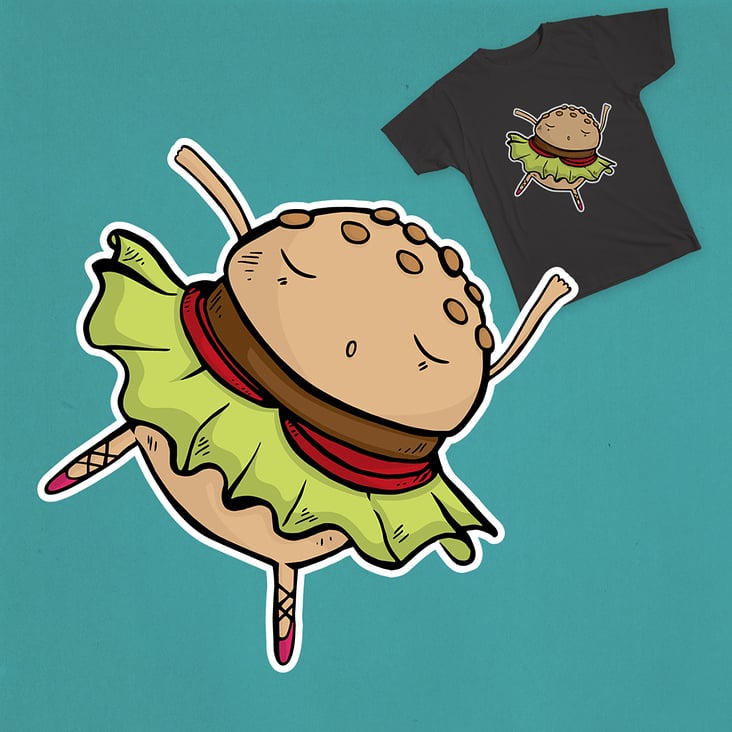 Burgerina Tshirt Design