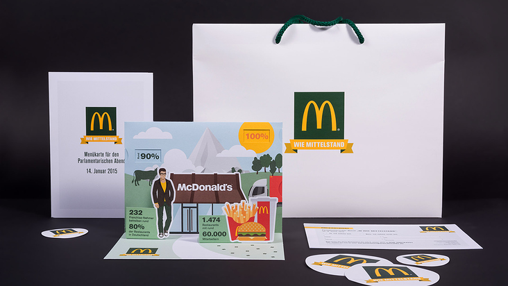 Gesamtpaket Ausstattung für McDonald’s Parlamentarischer Abend