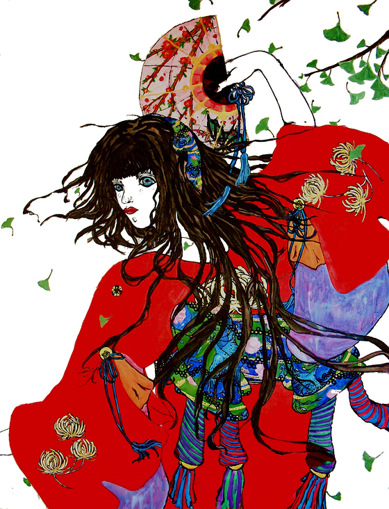 Roter Kimono web