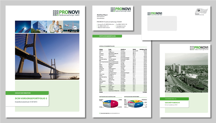 Geschäftsdokumente für die PRONOVI GmbH
