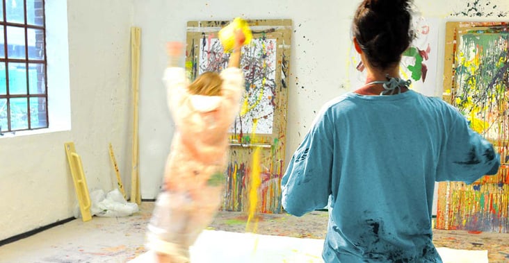 Action Painting Junggesellinnen Abschied