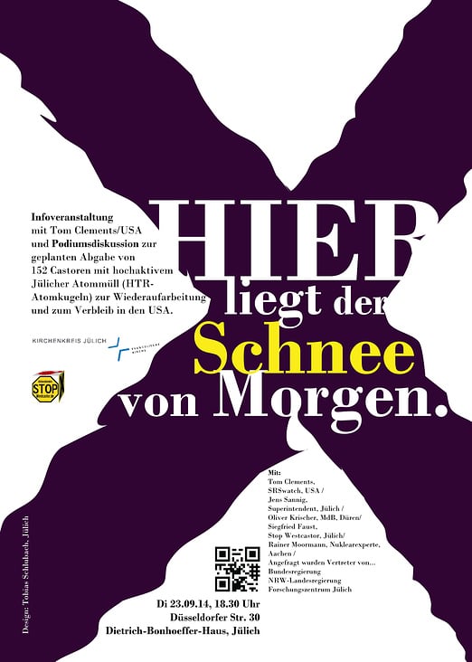 Plakat „Hier liegt der Schnee von Morgen“