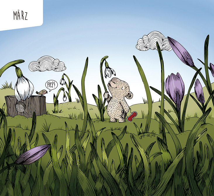 Kalender-Illustration | Der März