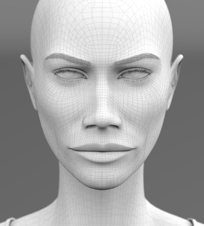 Jou Head Wireframe