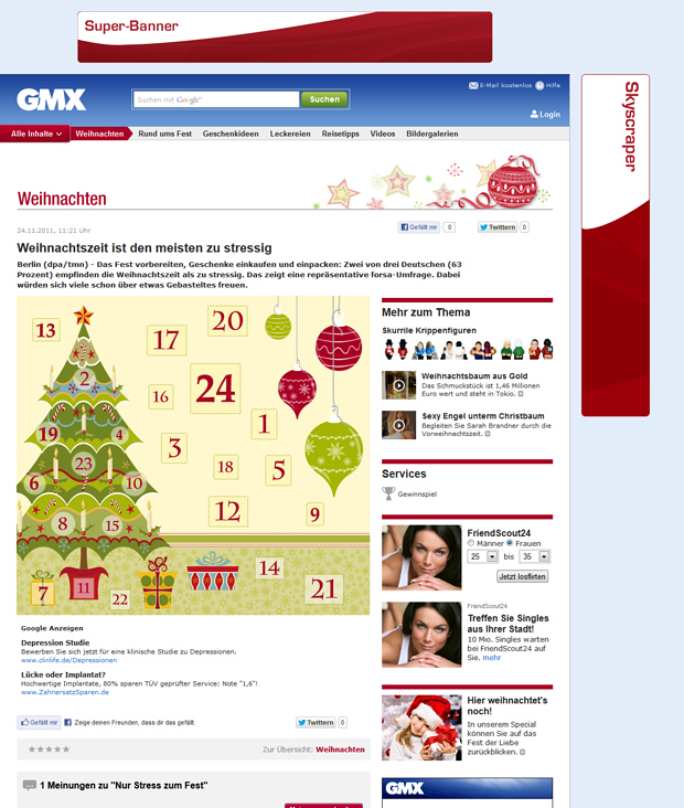 GMX – Adventskalender 2012