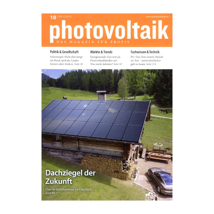 Veröffentlichung in der „Photovoltaik“.