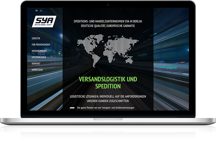 Eine moderne responsive Webseite für ein Berliner Logistik-Unternehmen