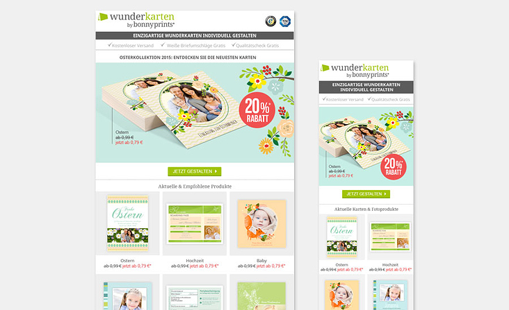 Newsletterdesign Ansicht