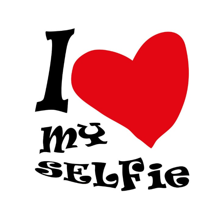 T-Shirt Motiv „I love my selfie“