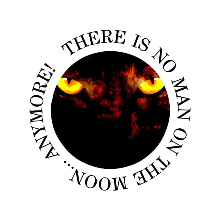 T-Shirt Motiv für Halloween „No man on the moon“