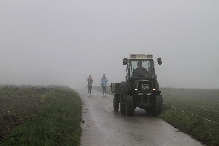 unterwegs im Morgennebel