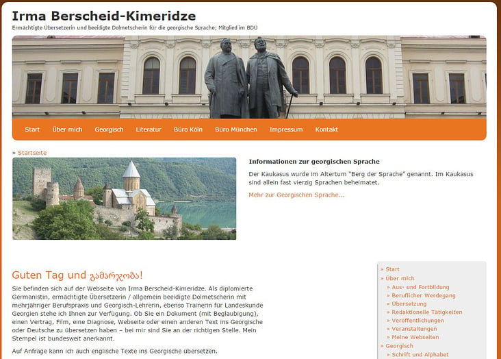 Startseite der Georgisch.Com
