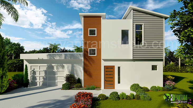 3D Exterieur Home Design Rendering